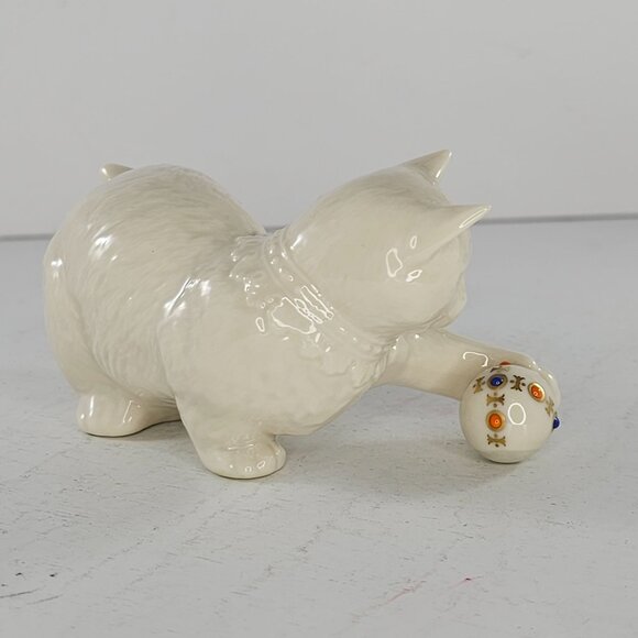 Lenox China Jewels Collection Cat Kitten Playing With Ball Figurine - Picture 4 of 8